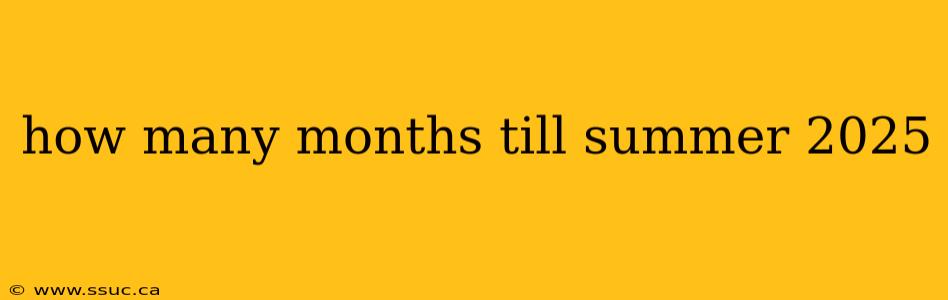 how many months till summer 2025