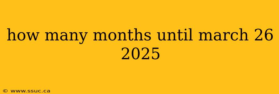 how many months until march 26 2025