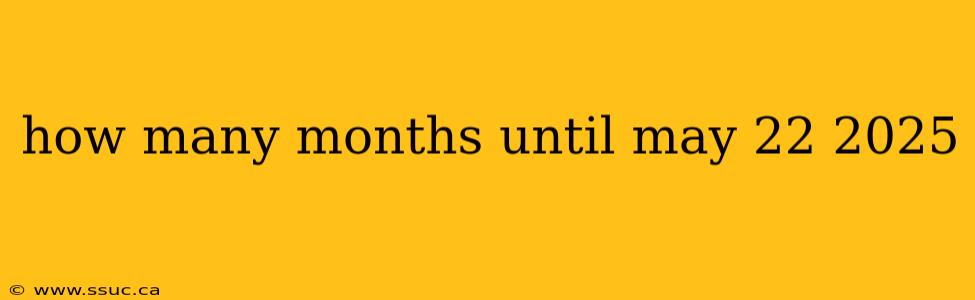 how many months until may 22 2025