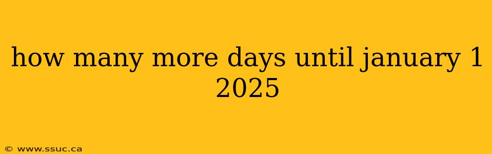how many more days until january 1 2025