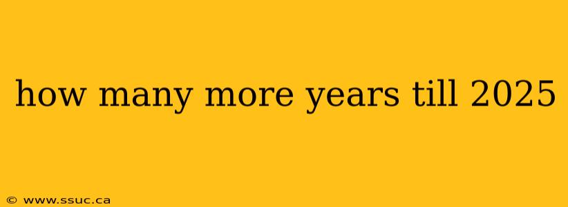 how many more years till 2025