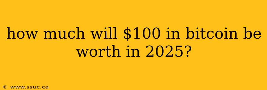 how much will $100 in bitcoin be worth in 2025?