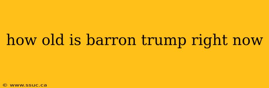 how old is barron trump right now