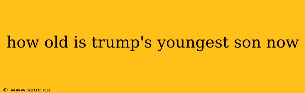 how old is trump's youngest son now