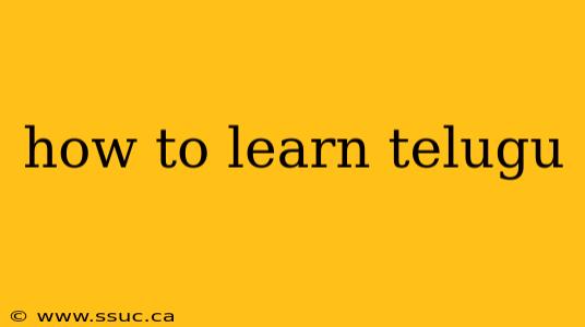 how to learn telugu