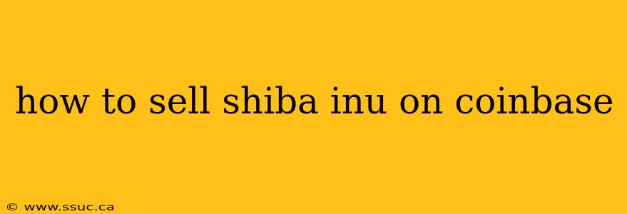 how to sell shiba inu on coinbase