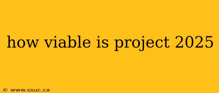 how viable is project 2025