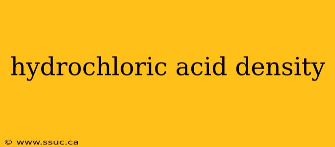hydrochloric acid density