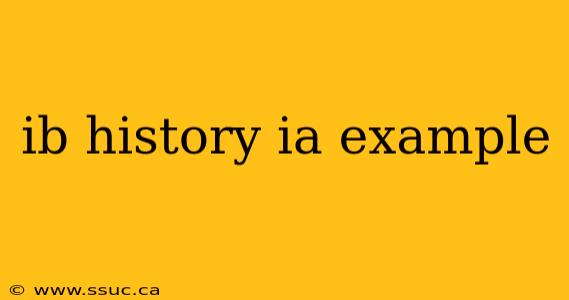 ib history ia example