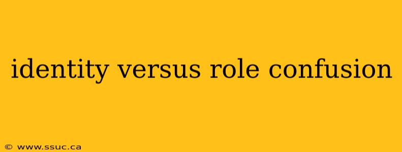 identity versus role confusion