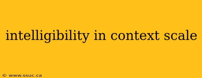 intelligibility in context scale