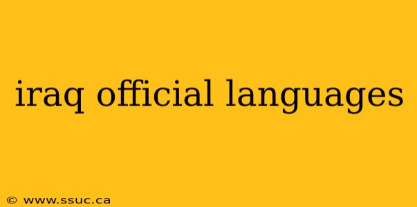 iraq official languages