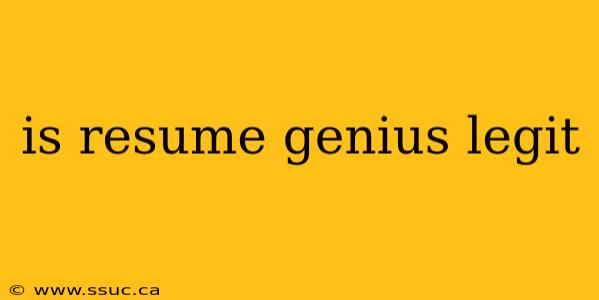 is resume genius legit