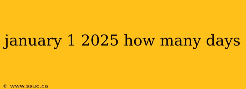 january 1 2025 how many days