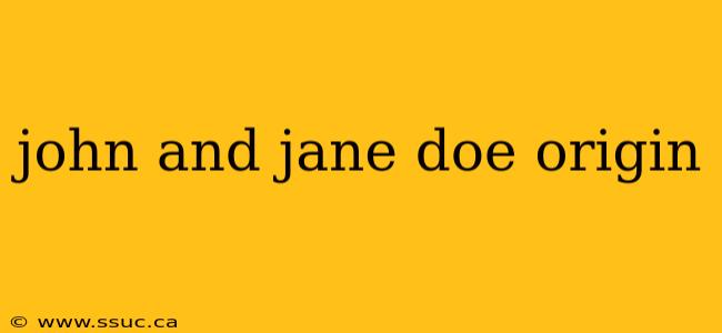john and jane doe origin