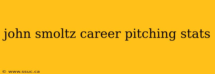 john smoltz career pitching stats