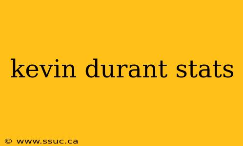 kevin durant stats
