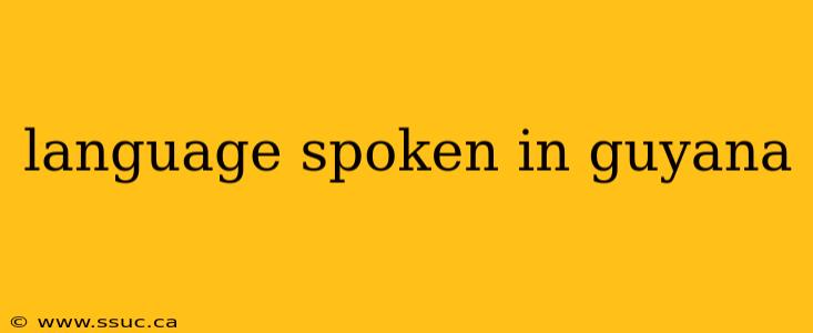 language spoken in guyana