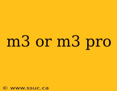m3 or m3 pro