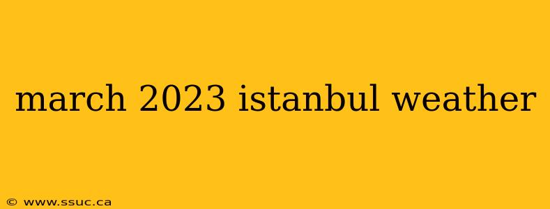 march 2023 istanbul weather