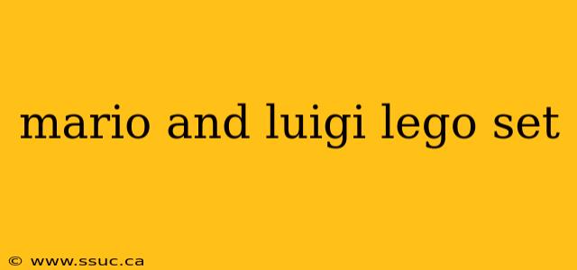 mario and luigi lego set