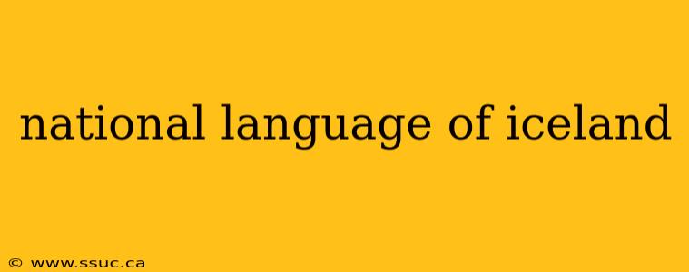 national language of iceland