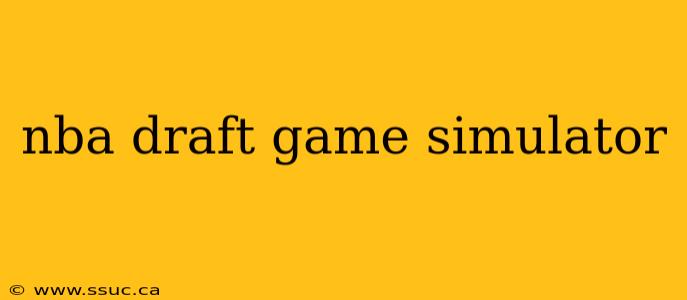 nba draft game simulator