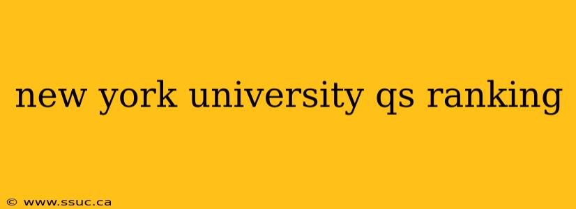 new york university qs ranking