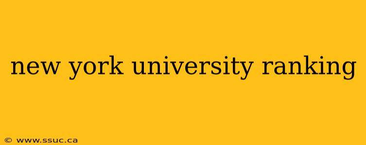 new york university ranking