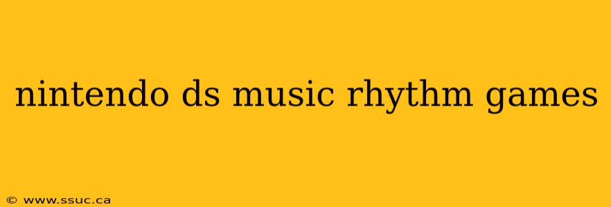 nintendo ds music rhythm games