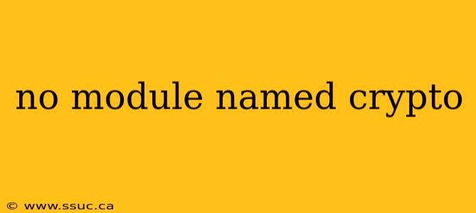 no module named crypto