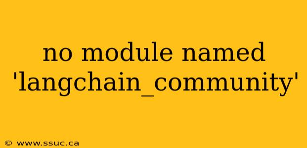 no module named 'langchain_community'