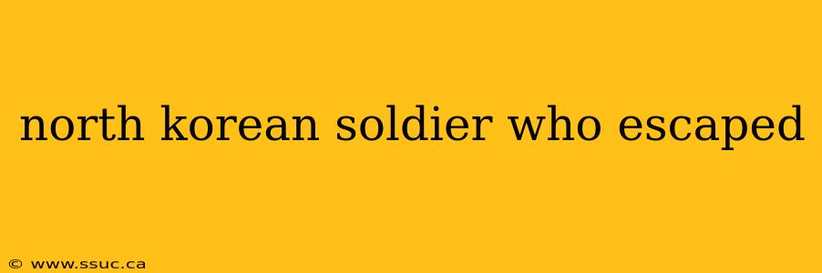 north korean soldier who escaped