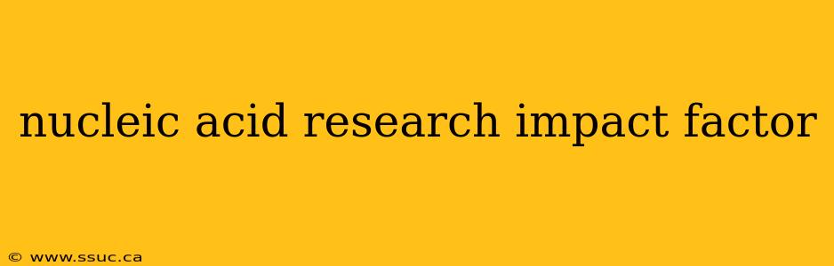nucleic acid research impact factor