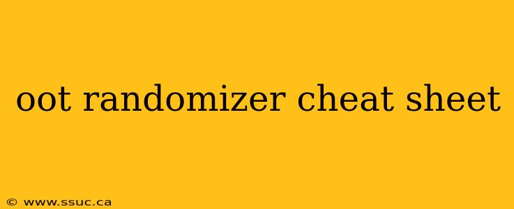 oot randomizer cheat sheet
