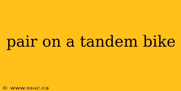 pair on a tandem bike
