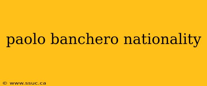 paolo banchero nationality