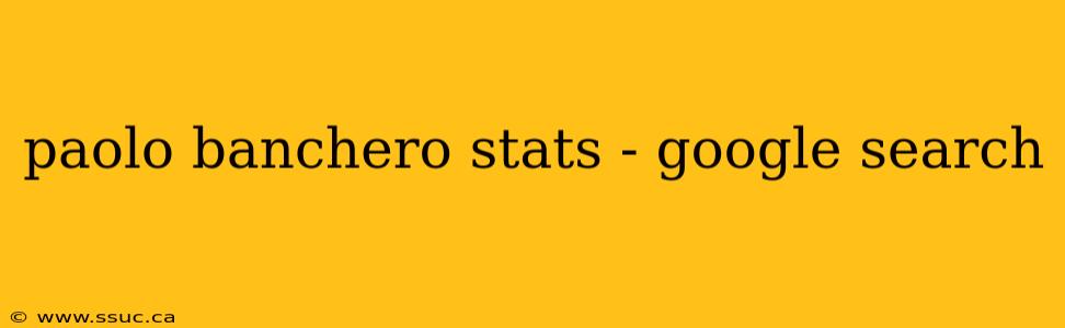paolo banchero stats - google search