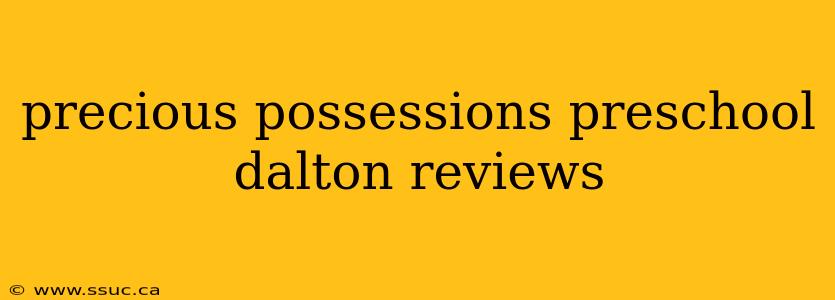 precious possessions preschool dalton reviews