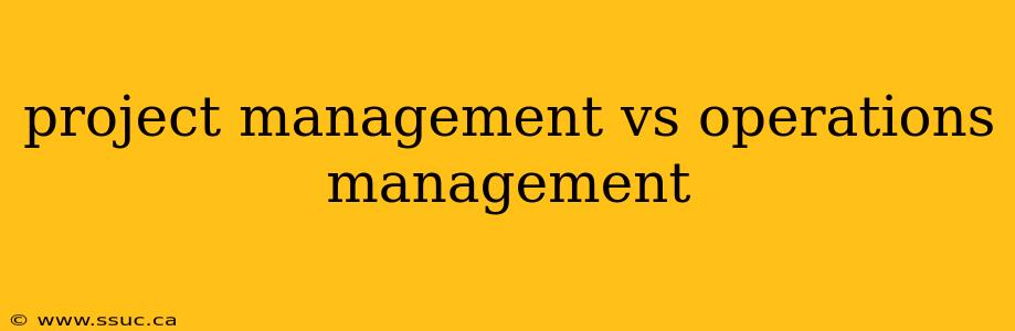 project management vs operations management