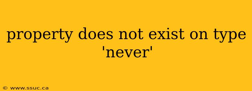property does not exist on type 'never'