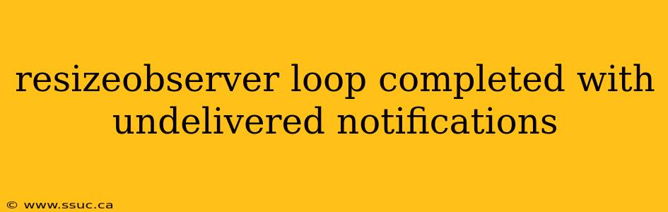 resizeobserver loop completed with undelivered notifications