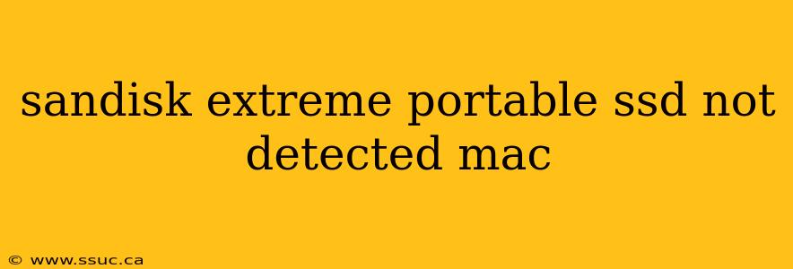 sandisk extreme portable ssd not detected mac