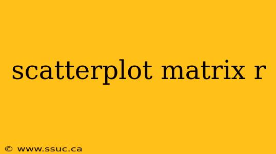 scatterplot matrix r