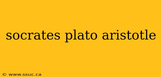 socrates plato aristotle