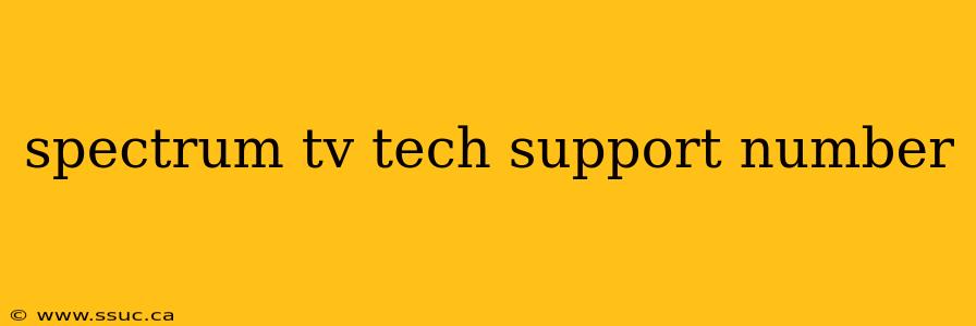 spectrum tv tech support number