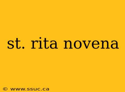 st. rita novena