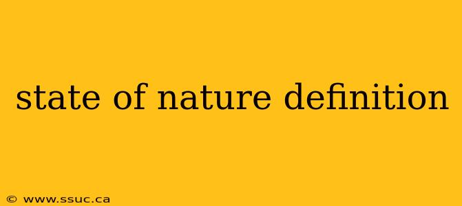 state of nature definition