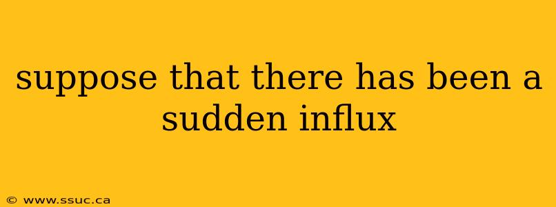 suppose that there has been a sudden influx