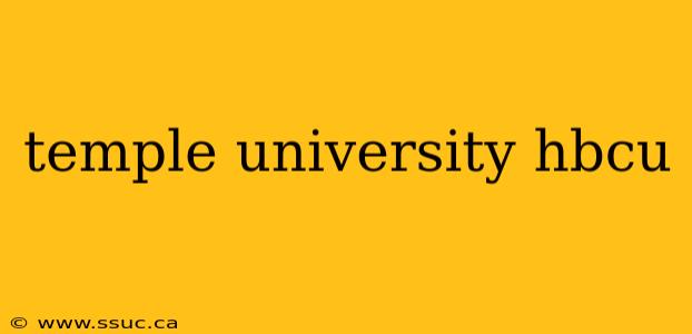 temple university hbcu